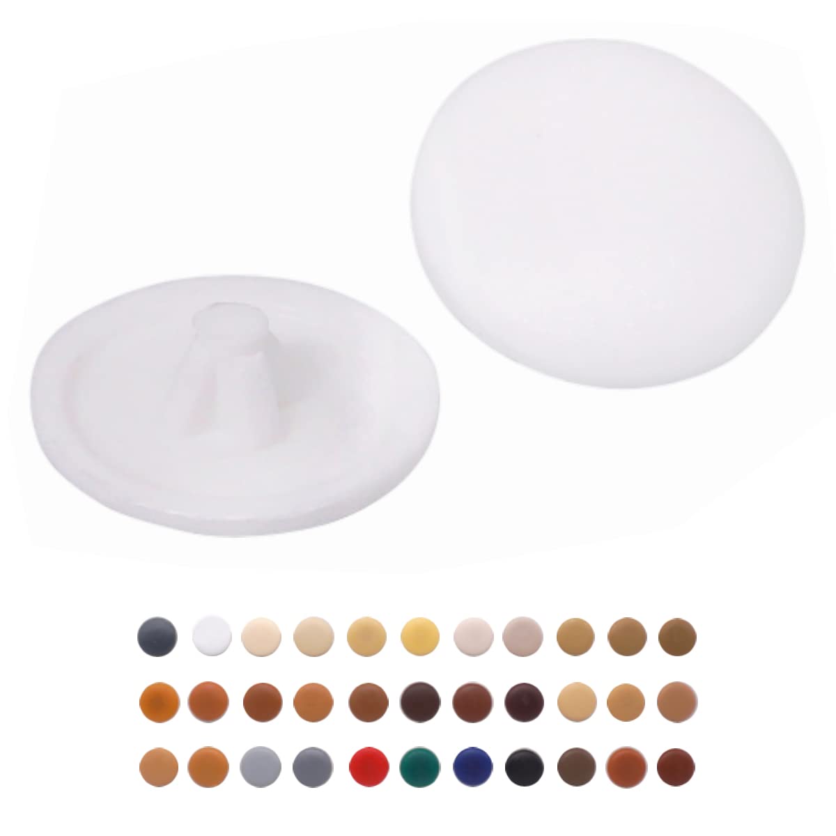 (Pack of 50 pcs) Pozi Screw Cover Caps 12 mm Diameter, Pozidriv Head Clip On Plastic Covers, Furniture Decorative Cap (50, White S1)
