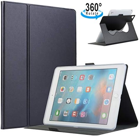 AiSMei Slim Rotating Case for iPad 9.7 2018 / iPad 9.7 2017 / iPad Pro 9.7 / iPad Air 2 / iPad Air - AiSMei 9.7-Inch Lightweight Smart Cover Case with Auto Sleep/Wake, Soft TPU Back Cover - Black