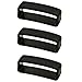 3 Pieces Size 24MM Black Rubber Cuir DE Lyon Replacement Watch Band Strap Loops