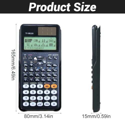 FX-991EX Scientific Calculator with 552 Functions, Multi-function Calculator Scientific Engineering Scientific Calculator, 10+2 Digits Written Display Calculators Portable Calculators for Students