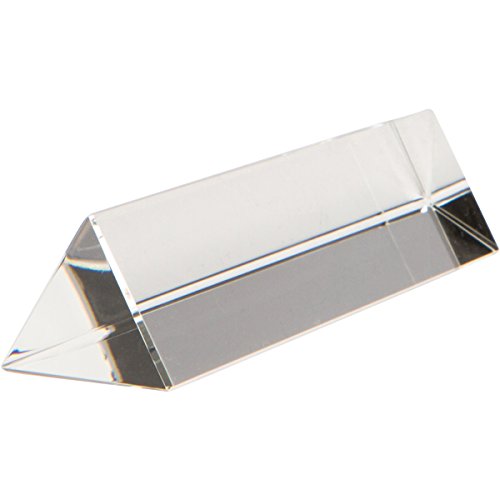 6" Optical Glass Triangular Prism 150mm For Teaching Light Spectrum Physics or Photography Monterey Crystal