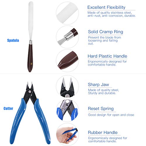 Glarks 24Pieces 3D Printer Nozzle Cleaning Tool Kit, Including 0.35mm 0