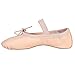 Stelle Ballet Shoes for Girls Toddler Genuine Leather Ballet Dance Slippers for Toddler/Little/Big Kids/Boys(7MT,Ballet Pink,with Tie)