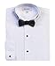 Gioberti Boy's Wing Tip Collar White Tuxedo Dress Shirt with Bow Tie and Metal Studs, White, Size 18
