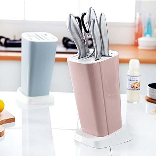 image for Qiyao ABS Plastic Knife Block 7 Knives(Not Included),Knife Storage Org