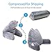 FavFactory Reading Pillow with Arms & Pockets for Sitting Up in Bed - Bedrest Chair Pillow with Removable Cover & Shredded Memory Foam for Back Support When Lounging (Grey, Standard)