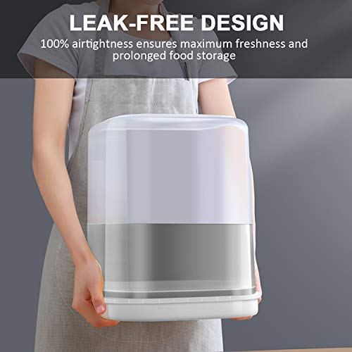 Airtight Food Storage Container - 20 Lbs Rice Container Bin with Measuring Cup - Cereal Container Dispenser for Rice Flour Storage, Kitchen Pantry Organization