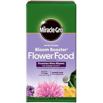 Miracle-Gro 146002 Water Soluble Bloom Booster Flower Food, 10-52-10, 4-Pound