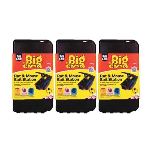 The Big Cheese rat & Mouse Bait Station Unbaited x3, black en promo sur Amazon