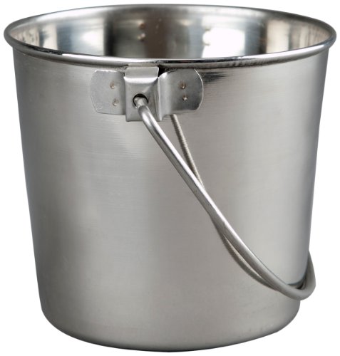 Advance Pet Products Heavy Stainless Steel Round Bucket, 4-Quart
