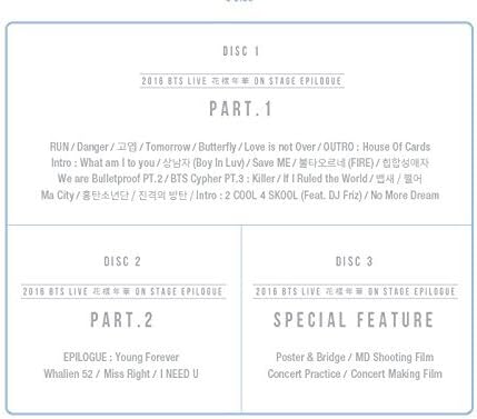 Bangtan Boys 2016 Bts Live On Stage Epilogue Concert Dvd 3disc Photobook By Amazon Co Uk Cds Vinyl