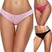 Ekouaer Women's Thong Panties Underwear Assorted 3 Pack