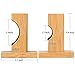 Gonex Baseball Bat Display Wall Mount Baseball Holder Bat Rack for Softball & Hockey Stick, Bamboo Bat Display Case, Horizontal Display, 2 Pieces