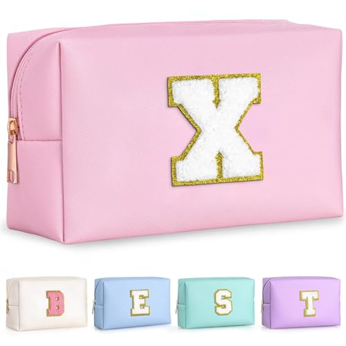 TOPEAST Initial Makeup Bags for Women, Personalized