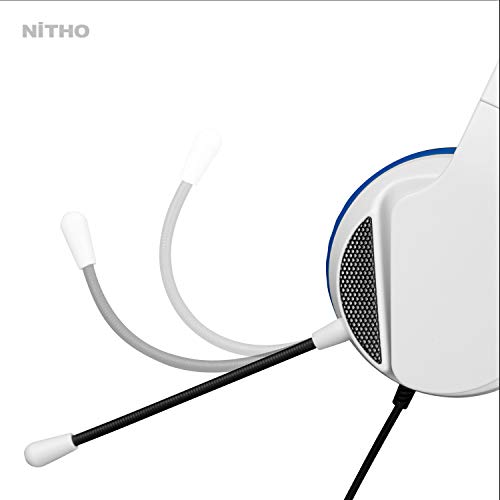 NiTHO-JANUS-STEREO-GAMING-HEADSET-PS5-THEMED-Compatible-with-PS4PS5Xbox-OneSwitchPhones NiTHO JANUS Stereo Wired Gaming Headset, Exclusive Design Headphone with Dual-layer Ear Cushions, Compatible for PS4/PS5…