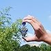 H&D Vintage Refillable Empty Perfume Bottle with Handmade Rose Flowers 5ml (Light Blue)