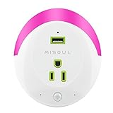 Aisoul Home Security Camera System All-in-One Wi-Fi Camera Wireless HD Security Sensors Smart Socket Outlet App Remote Monitoring Motion Detection with Multi-color RGB Lights