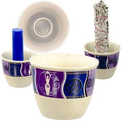 Ceramic Smudge Pot - Pagan White