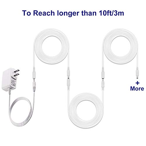 Anlink Power Extension Cable,DC 12V Power Adapter Extension Cord, 10M 33ft 2.1mm x 5.5mm, Compatible with 12V DC Adapter Power Supply or Wall Charger for CCTV Security Camera IP Camera(White)
