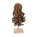 1/3 BJD SD Doll Wig with 9-10 Inch High Temperature Synthetic Fiber Dark Brown Long Kinky Wavy Hair with Middle Parting Wig BJD Doll Wigs for 1/3 BJD SD Doll(22#)