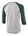 HETHCODE Men's Casual Raglan Fit Soft Baseball 3/4 Sleeve Active Sports Henley T-Shirts Tee H.Gray/Green L