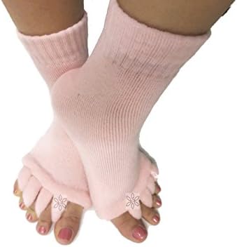 Toe Separator Yoga Gym Sports Massage Socks for Foot Alignment, Great for Sore Feet and Diabetics with Free Exercise Guide!