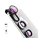 VicTsing Clip-On 3 in 1 Fisheye 12X Macro 24X Super Macro Camera Lens Kit for iPhone Android Devices