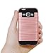 Kmall J1 Case 4.3inch (2015), [Metal Brushed Texture] Hybrid Dual Layer Full-Body Shockproof Protective Cover Skin Shell for Samsung Galaxy J1 J100H / J100VZ (Rose Gold)