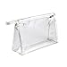 Happy Will Clear Transparent Waterproof Plastic PVC Travel Cosmetic Bag Makeup Bag Organizer Pouches Bag Tote Bag for Women Girls (Silver)