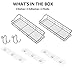 KESOL Adhesive Shower Caddy Shower Shelf Organizer for Bathroom Organization with Hooks, SUS304 Stainless Steel, 2 Pack (Silver)