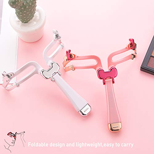 ZRO Eyebrow Stencils Reusable Make Up Eyebrow Template, Folding Adjustable 3 Eyebrow Shapes Stencils Makeup Model Shaping Template Eyebrow Tool (Pink)