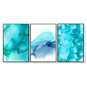 3 Piece Framed Canvas Wall Art for Living Room, Bedroom Organic Pastel Abstract X Canvas Prints for Home Decoration Ready to Hang - 16"x24"x3 Panels