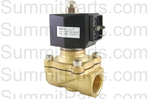 3/4 INCH BRASS WATER VALVE, 220V FOR UNIMAC WASHERS