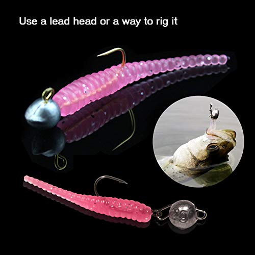 QualyQualy QualyQualy Soft Plastic Fishing Lures Trout Worms Lures Walleye Grub Fishing Lures