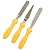 Professional Offset Spatula Set with Plastic Handle - 3-Piece Stainless Steel Icing Spatula Variety Set & Cake Decorating Tools, Flexible Resistant Blades, 2 Angled and 1 Straight