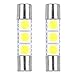 cciyu 28mm-31mm 5050 3SMD LED Fuse Vanity Mirror Light Bulb Festoon 6614 Fuse LED Light 6641 TS-14V1C Replacement fit for Car Interior Sun Visor Vanity Mirror Light