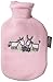 Fashy Rose 0.8L Hot Water Bottle Fleece Covered with Motifs