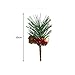 RASSLISA Artificial Pine Picks Artificial Plants Small Pine Picks for Flower Arrangements Wreaths and Holiday Decorations(16 pcs)