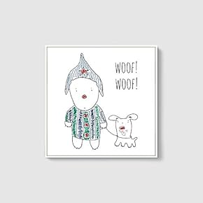 Framed Canvas Wall Art for Living Room, Bedroom Cute Animal Theme Canvas Prints for Home Decoration Ready to Hang - 16x16 inches