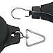 ODDIER Retractable Heavy Duty Easy Reach Pulley Plant Hanging Flower Basket Hook Hanger for Garden Baskets Pots and Birds Feeder Hang High up and Pull Down to Water Or Feed Pack of 2 (Black)