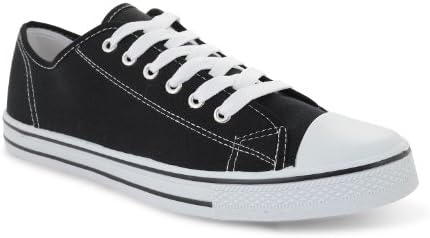 Women's Low Top Canvas Lace Up Retro Indie Vintage Style Trainers