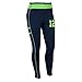 Seattle 12th Man Fan Navy Leggings with Lime Line (Large/X-Large)