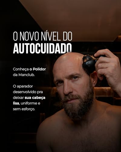 O Polidor MANCLUB: Aparador de pelos da cabeça e barba | Tecnologia à Prova de Cortes | Sistema de lâminas múltiplas de alta precisão | À prova d’água | Bateria de longa duração