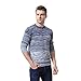 AOWOFS Men's Casual Knitted Sweater Crewneck Long Sleeve Gradient Color Slim Fit Pullover