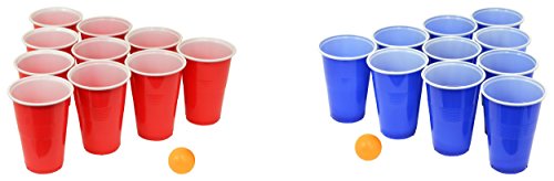 Fairly Odd Novelties FON-10253 Beer Pong Drinking Game Set - 22 Cups 4 Ping Pong Balls (Best Beer Drinking Games)