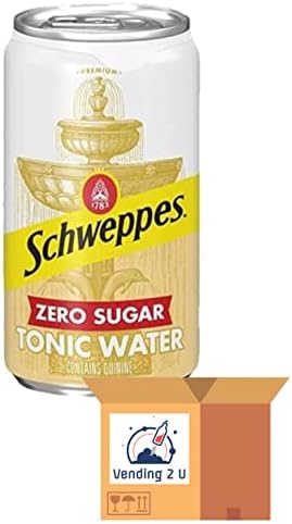 Vending 2 U Schweppes Zero Sugar Tonic Water 7.5oz Mini Cans, 18 Units ...