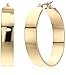 Kenneth Cole New York Women's Wide Gold Hoop Earrings, Shiny Gold, One Size