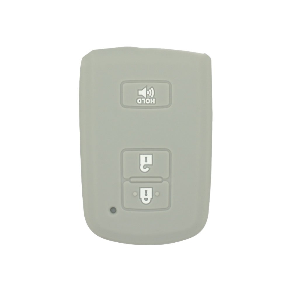 BROVACS Silicone Cover Protector Case Holder Skin Jacket Compatible with TOYOTA 3 Button Smart Remote Key Fob CV2401 Grey