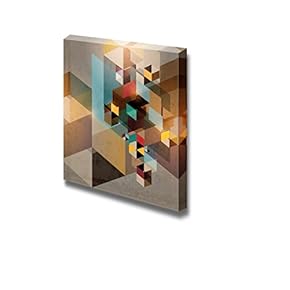 Abstract Design Colorful Mosaic Shapes Wall Decor
