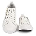 Twisted Women's ALLEY Faux Leather Fashion Sneaker with Decorative Zipper - ALLEY14 WHITE, Size 9